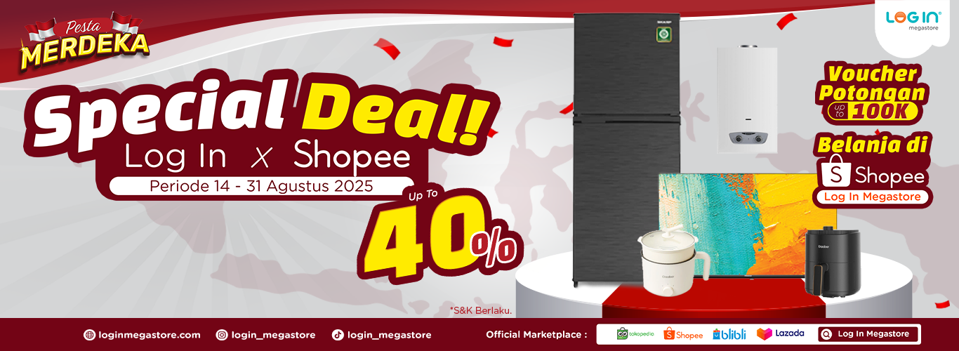 Banner Log In x Shopee - Login Megastore